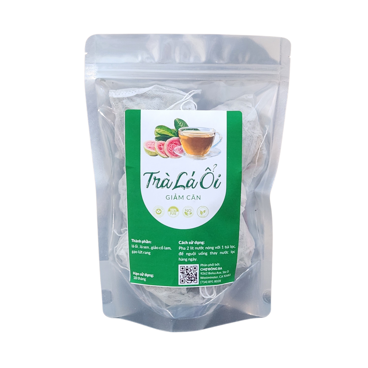 Trà Lá Ổi Giảm Cân | Guava Leaves Diet Tea 150g (10 Túi Lọc)