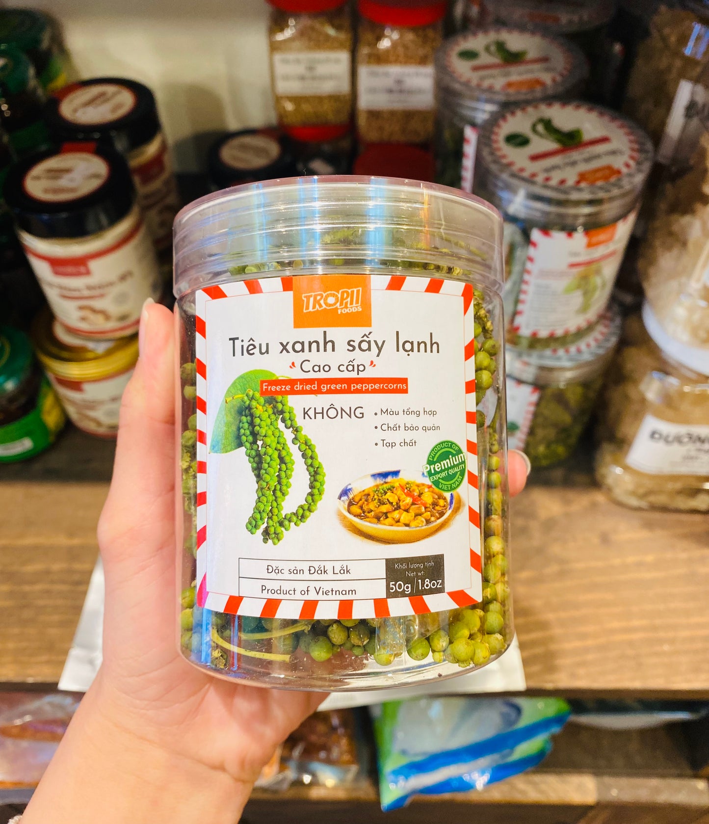 Tiêu Xanh Sấy Lạnh | Freeze Dried Green Peppercorns 50g