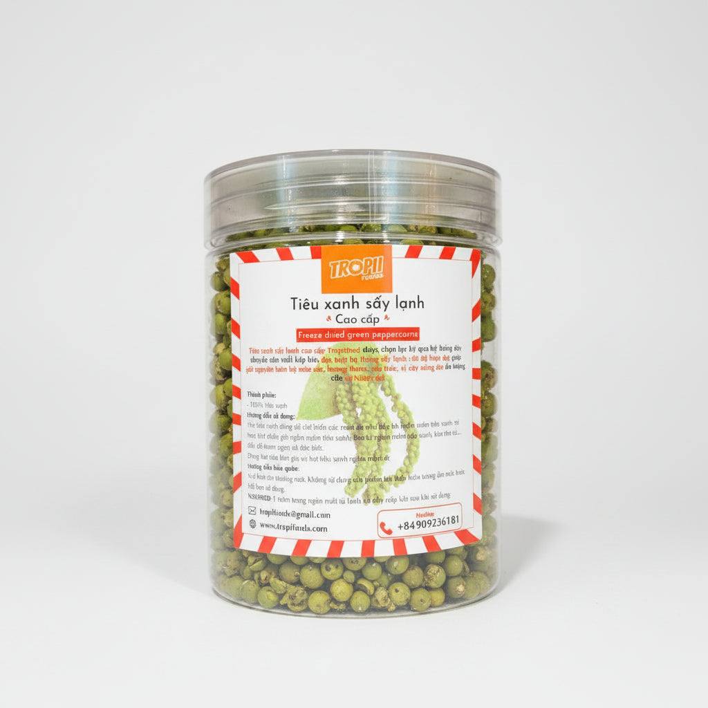Tiêu Xanh Sấy Lạnh | Freeze Dried Green Peppercorns 50g