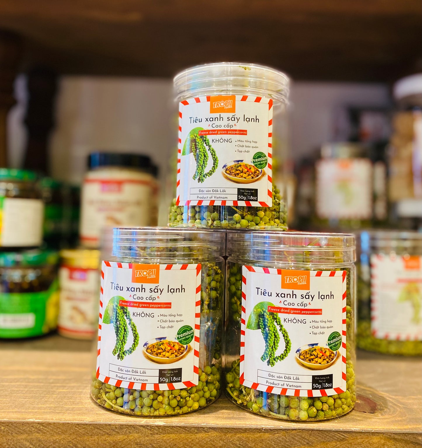 Tiêu Xanh Sấy Lạnh | Freeze Dried Green Peppercorns 50g