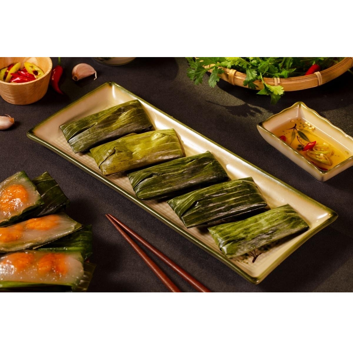 Bánh Bột Lọc Huế Nhân Tôm-25pcs | Hue's Tapioca Dumpling Cake with Shrimp