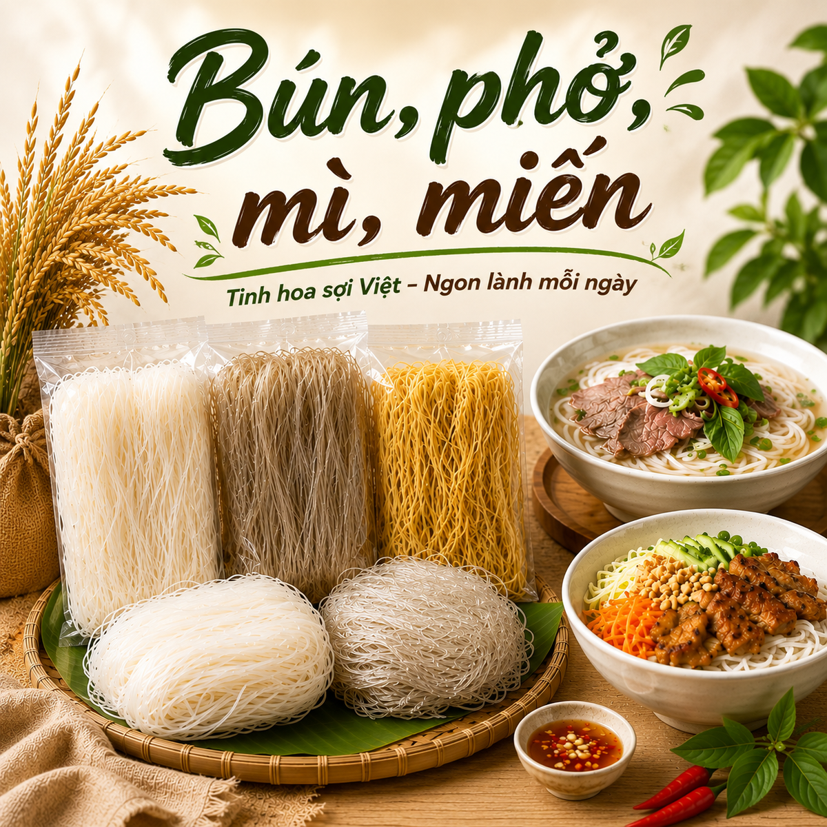 BÚN, PHỞ, MÌ & MIẾN