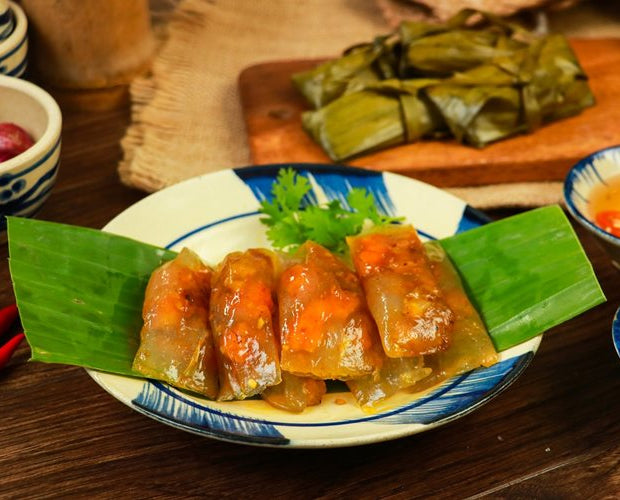 Bánh Lọc Tôm Thịt Chín | Steamed Tapioca Dumplings with Pork & Shrimp 10pcs