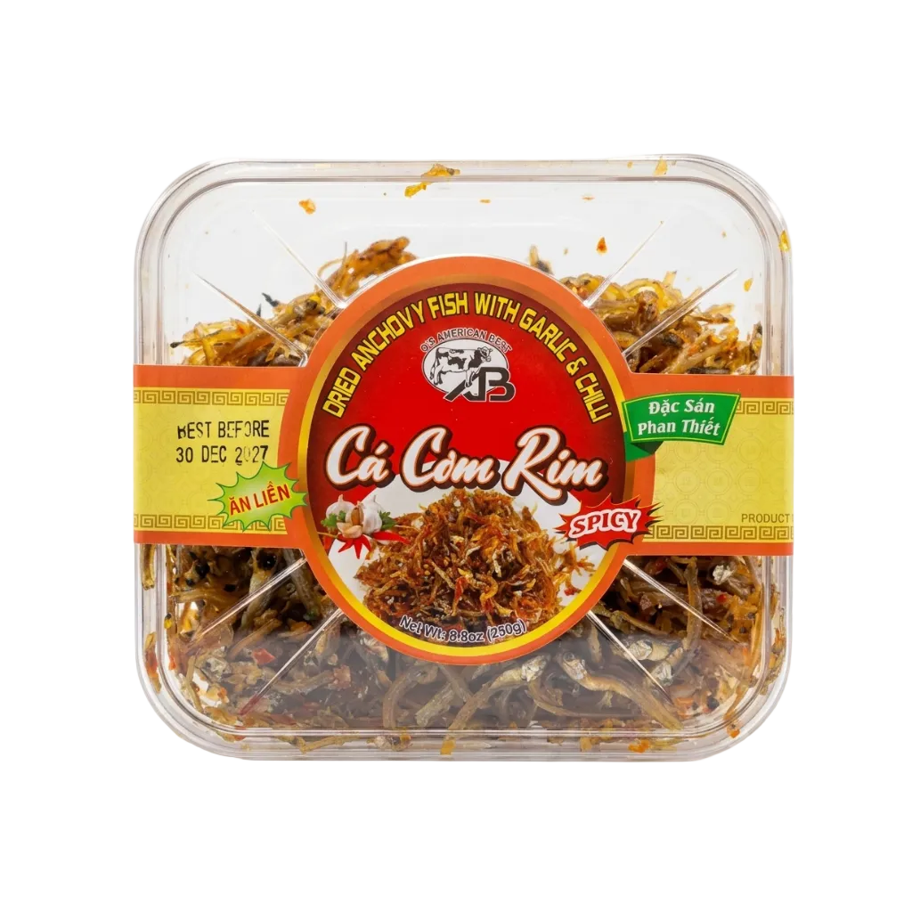 Cá Cơm Rim | Dried Anchovy Fish with Garlic & Chili 250g