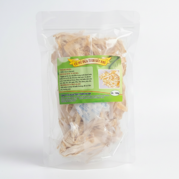 Củ Hủ Dừa Sấy Khô | Dried Coconut Core 100g