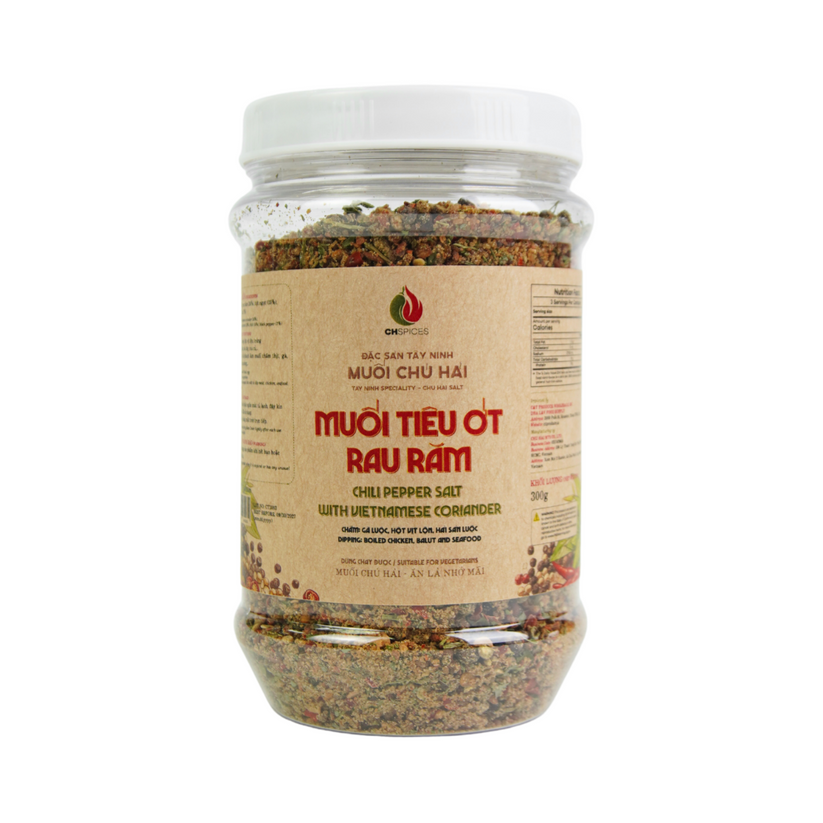 Muối Tiêu Ớt Rau Răm | Chili Pepper Salt with Vietnamese Coriander 300g