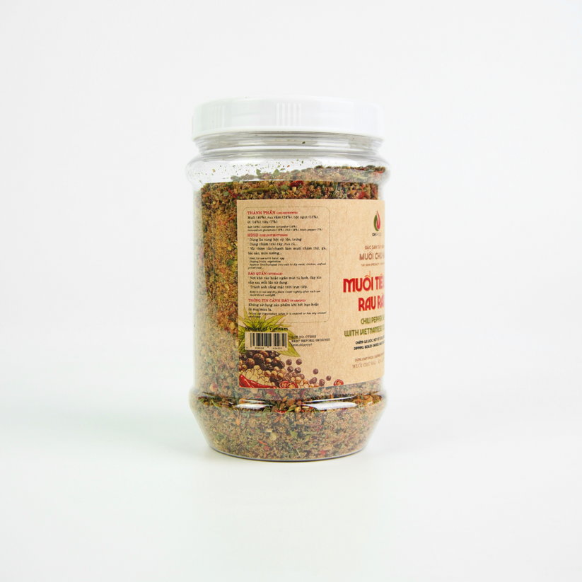 Muối Tiêu Ớt Rau Răm | Chili Pepper Salt with Vietnamese Coriander 300g