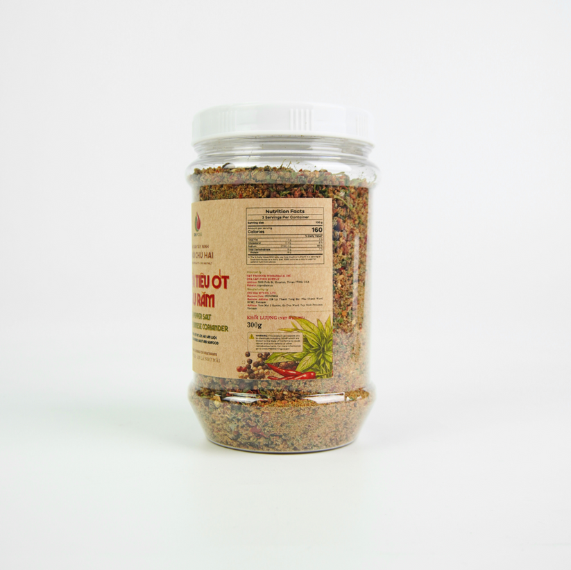 Muối Tiêu Ớt Rau Răm | Chili Pepper Salt with Vietnamese Coriander 300g