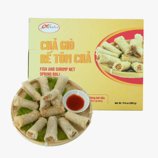 Chả Giò Rế Tôm Chả | Fish And Shrimp Net Spring Roll 500g