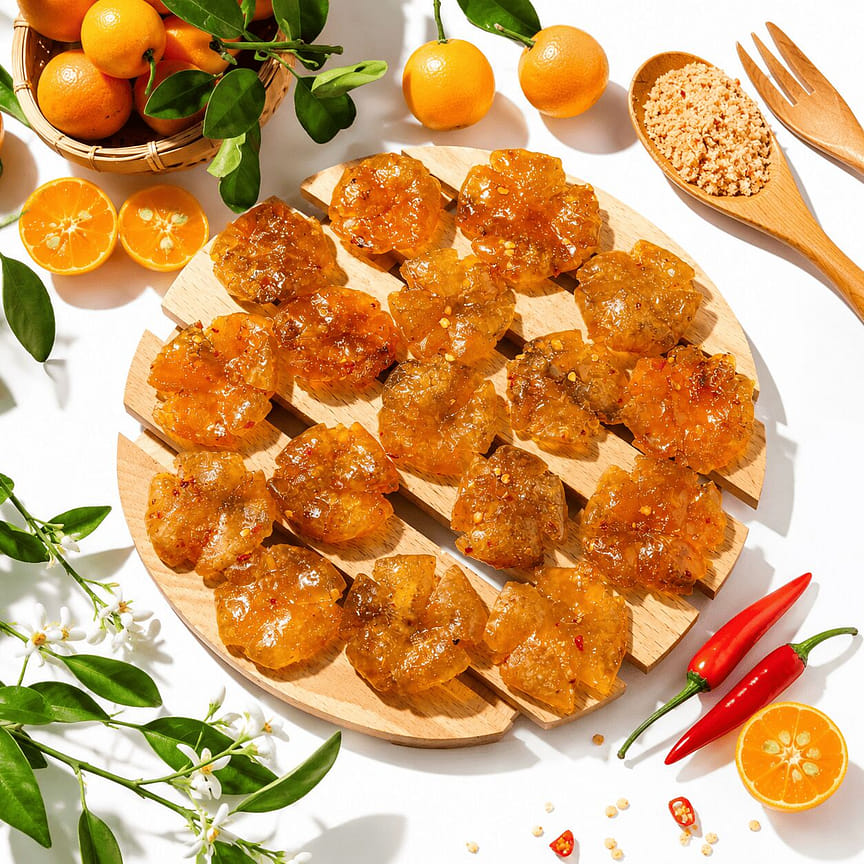 Tắc Muối Ớt | Dried Kumquat with Chili and Salt 300g