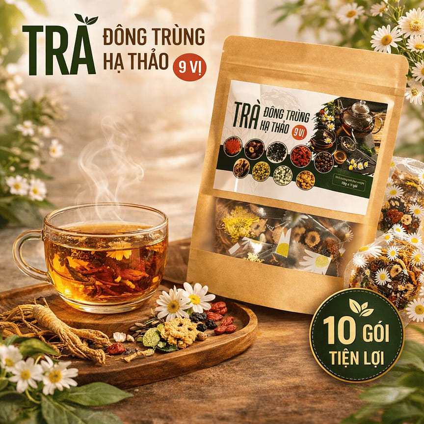 Trà Đông Trùng Dưỡng Nhan 9 vị | Cordyceps Beauty Nourishing Tea 100g