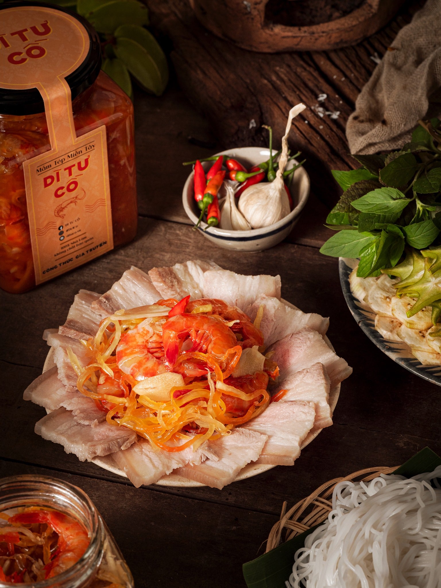 Mắm Tép Đu Đủ Dì Tư Cồ | Papaya Salad with Pickled Shrimp 1kg