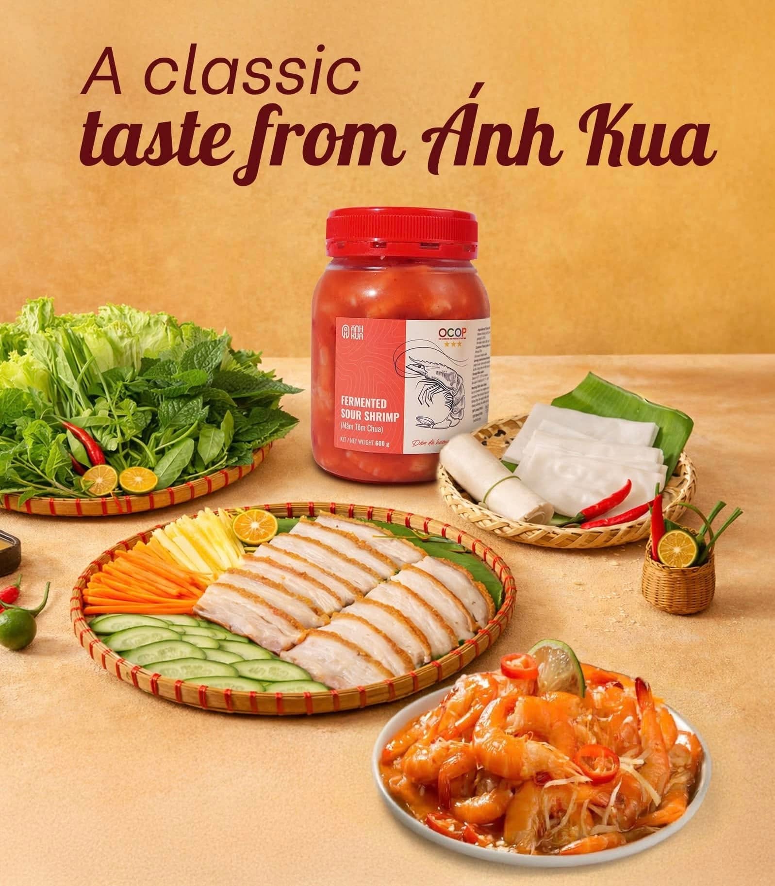 Mắm Tôm Chua Ánh Kua | Fermented Sour Shrimp 600g