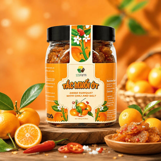 Tắc Muối Ớt | Dried Kumquat with Chili and Salt 300g