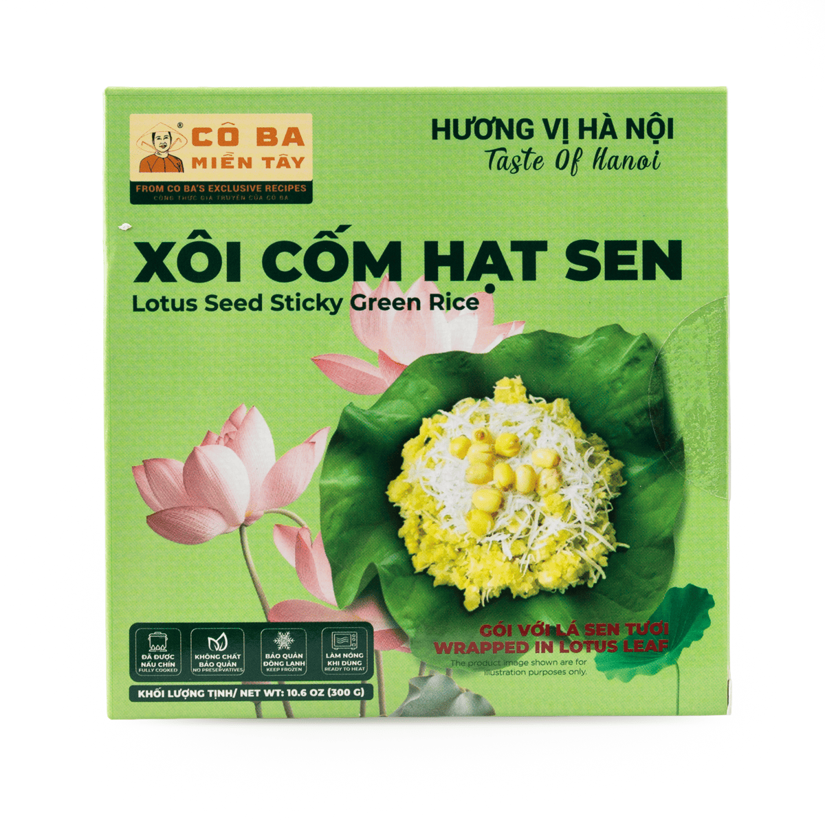Xôi Cốm Hạt Sen | Lotus Seed Sticky Green Rice 300g
