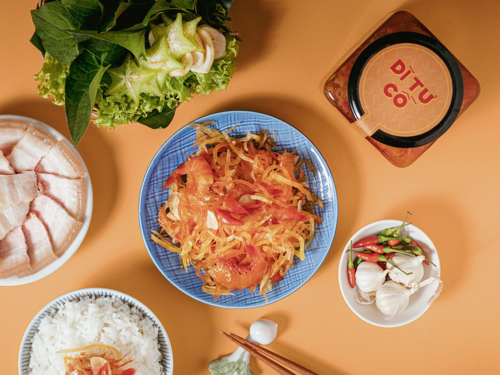 Mắm Tép Đu Đủ Dì Tư Cồ | Papaya Salad with Pickled Shrimp 1kg