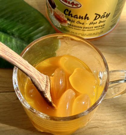 Chanh Dây Mật Ong Hạt Đác 900g | Passion Fruit Mixed w Honey & Arenga Pinnata