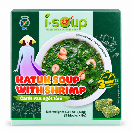 I.SOUP Canh Rau Ngót Tôm | Freeze-Dried Katuk Soup with Shrimp 40g