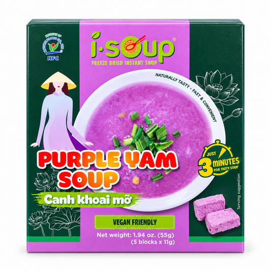 I.SOUP Canh Khoai Mỡ | Freeze-Dried Purple Yam Soup 55g