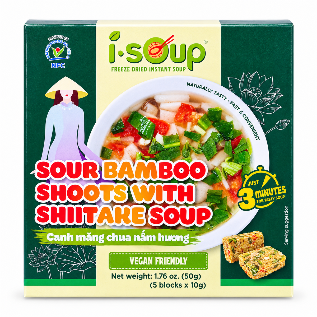 I.SOUP Canh Măng Chua Nấm Hương | Sour Bamboo Shoots with Shiitake Soup 50g