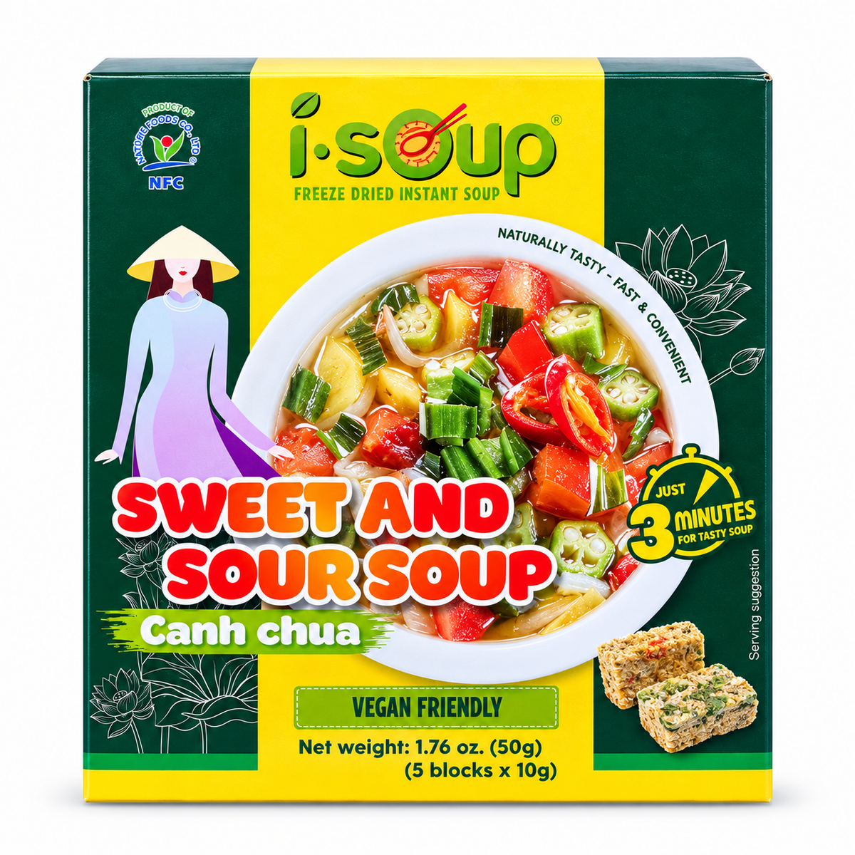 I.SOUP Canh Chua | Freeze-Dried Sweet & Sour Soup 50g