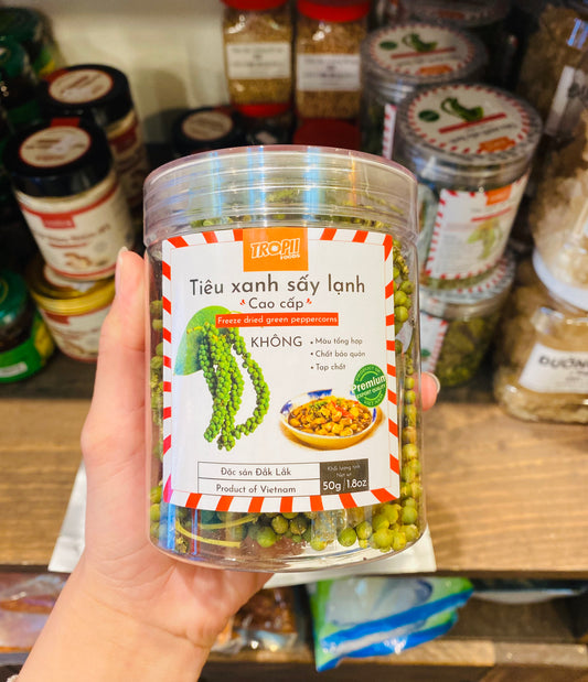 Tiêu Xanh Sấy Lạnh | Freeze Dried Green Peppercorns 50g