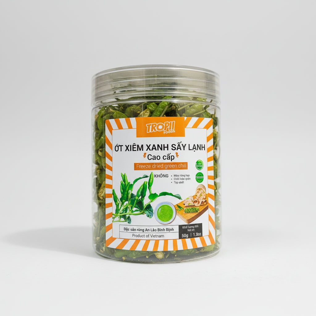 Ớt Xiêm Xanh Sấy Lạnh 50g