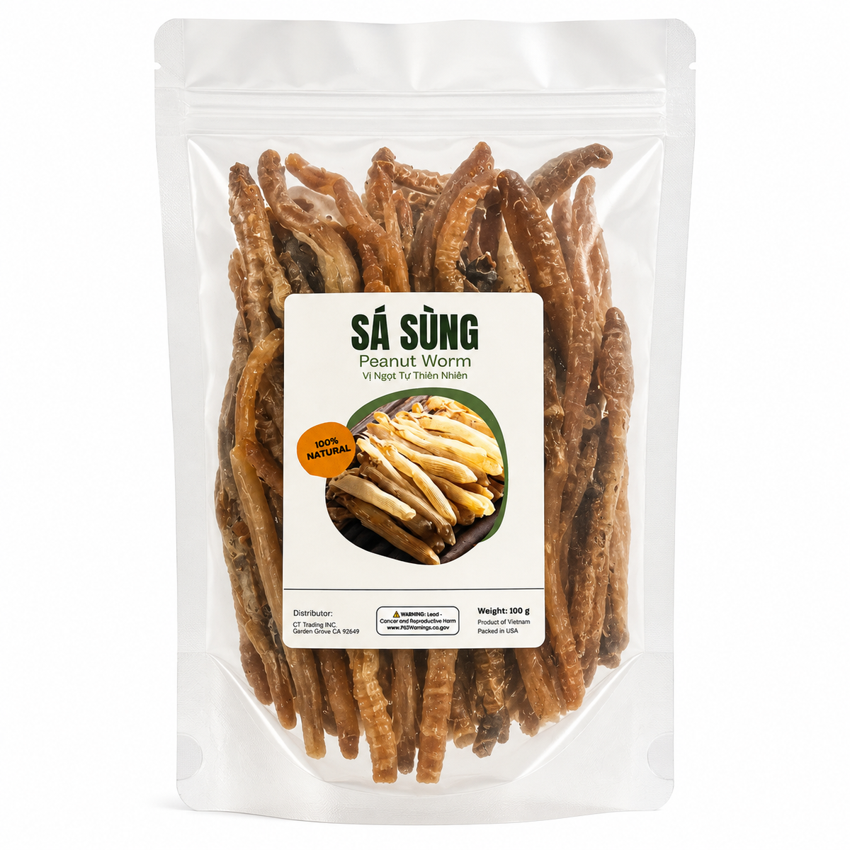 Sá Sùng | Wild Peanut Worm 100g