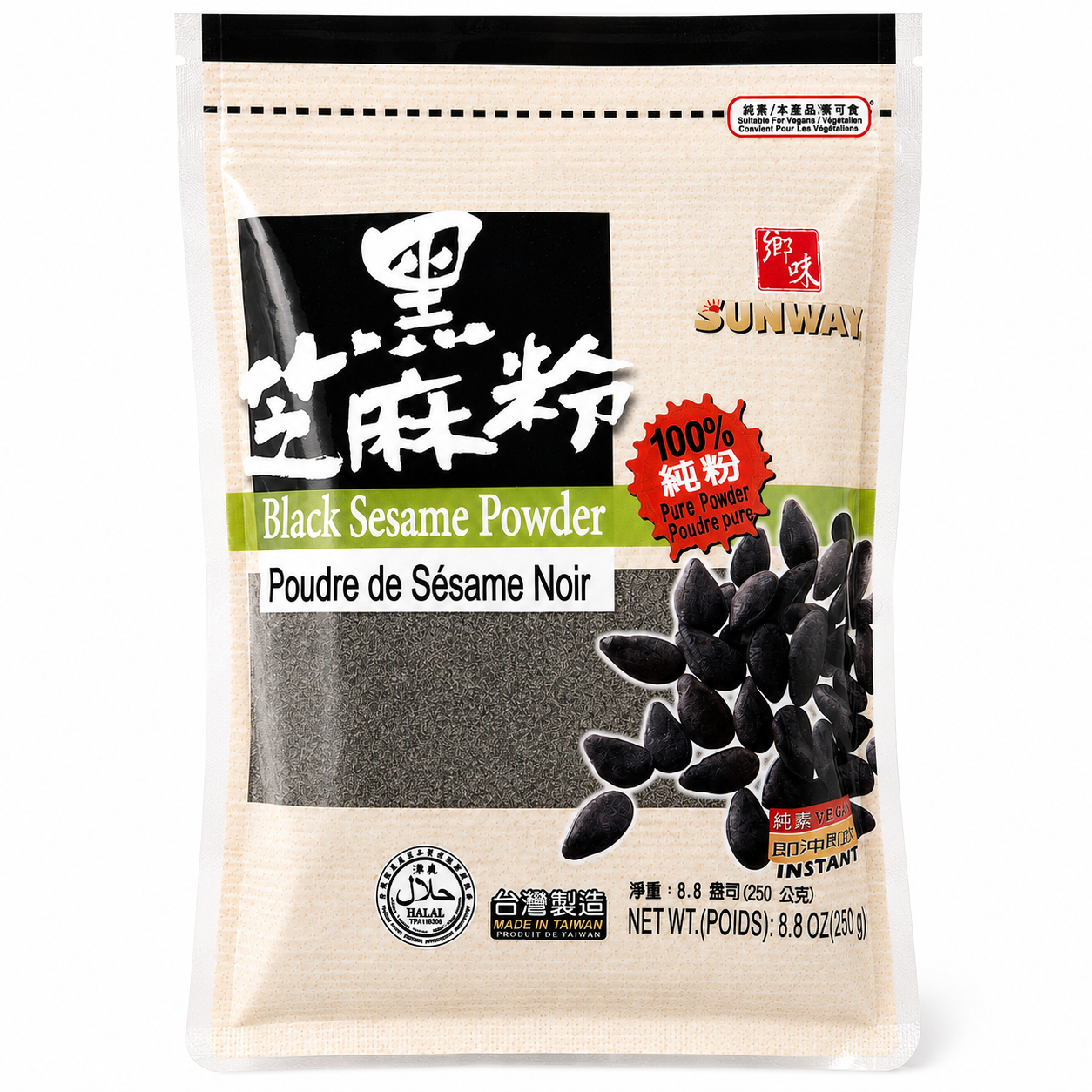 Bột Mè Đen Nguyên Chất | Black Sesame Powder 250g