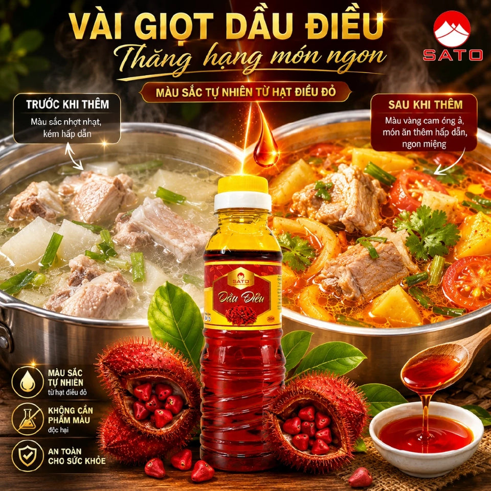 Dầu Điều Sato | Annatto Oil 250ml