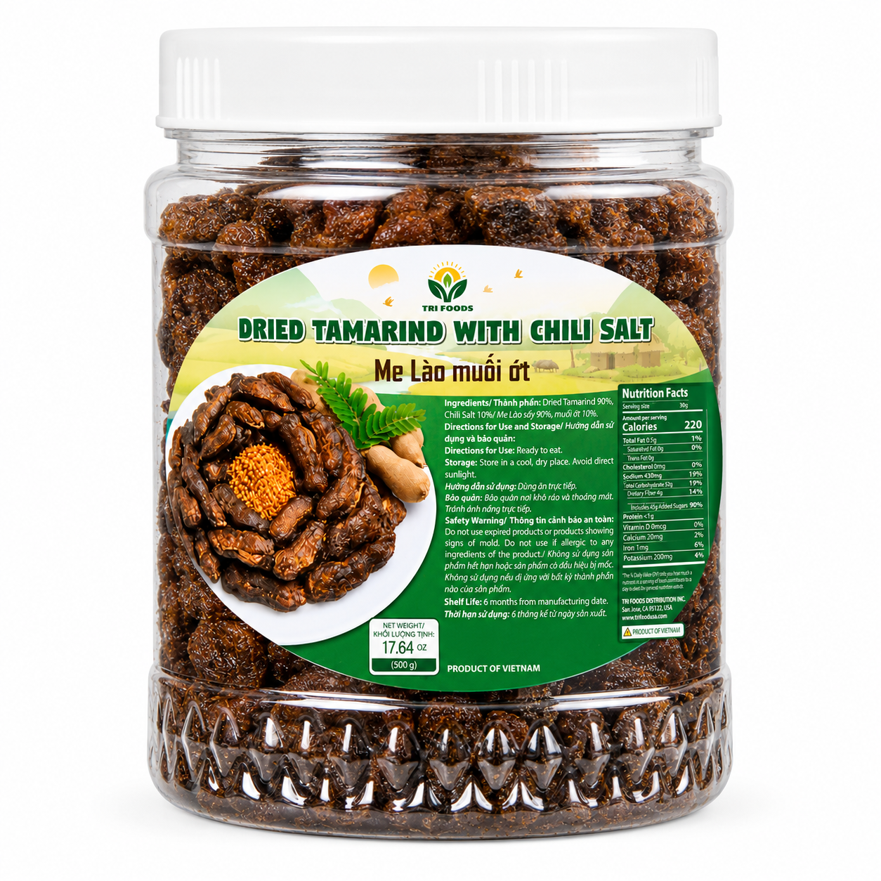 Me Lào Muối Ớt | Dried Tamarind with Chili Salt 500g