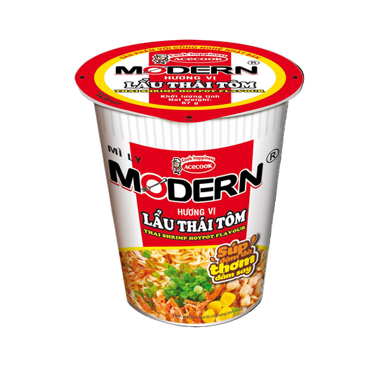 Mì Ly Modern vị Lẩu Thái Tôm | Instant Noodle Tomyum Soup Flavor