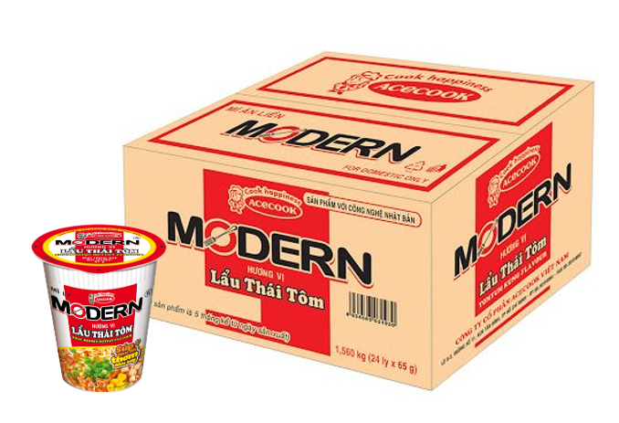 Mì Ly Modern vị Lẩu Thái Tôm | Instant Noodle Tomyum Soup Flavor