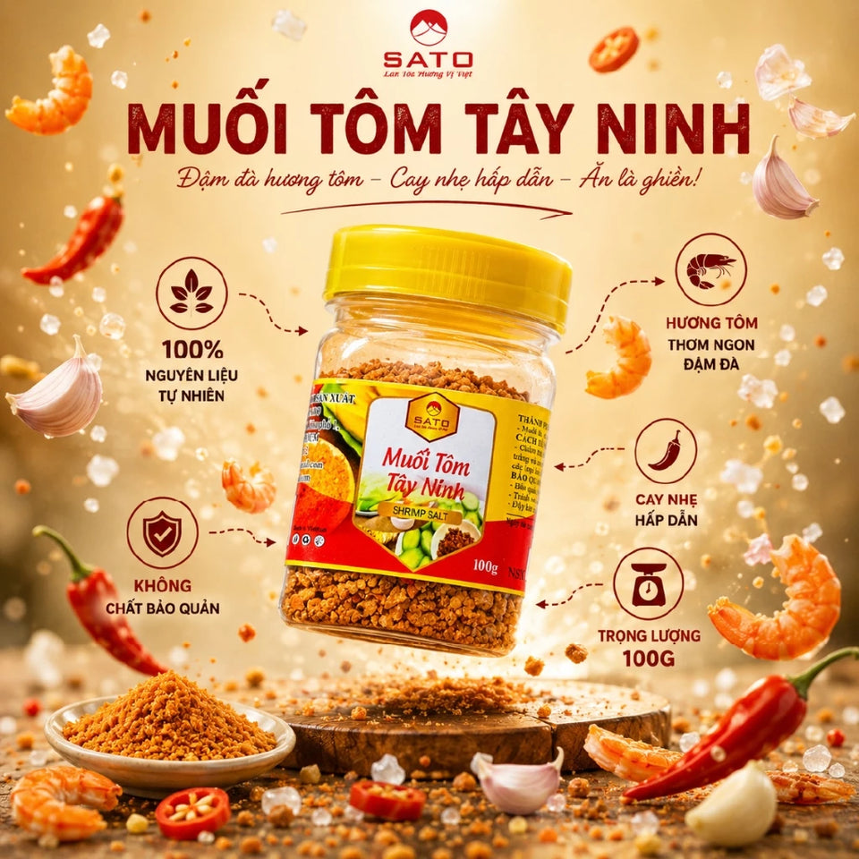 Muối Tôm Tây Ninh Sato | Shrimp Salt 100g