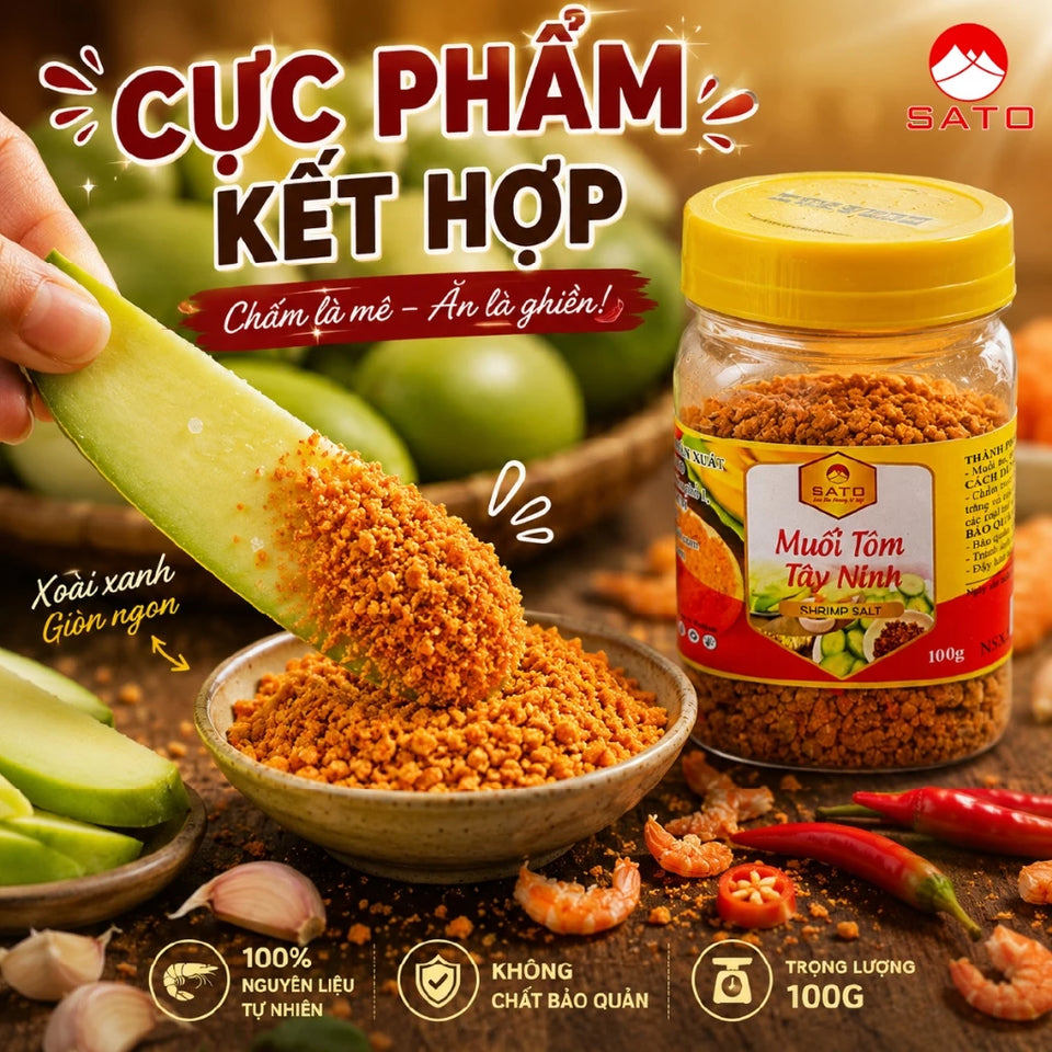 Muối Tôm Tây Ninh Sato | Shrimp Salt 100g