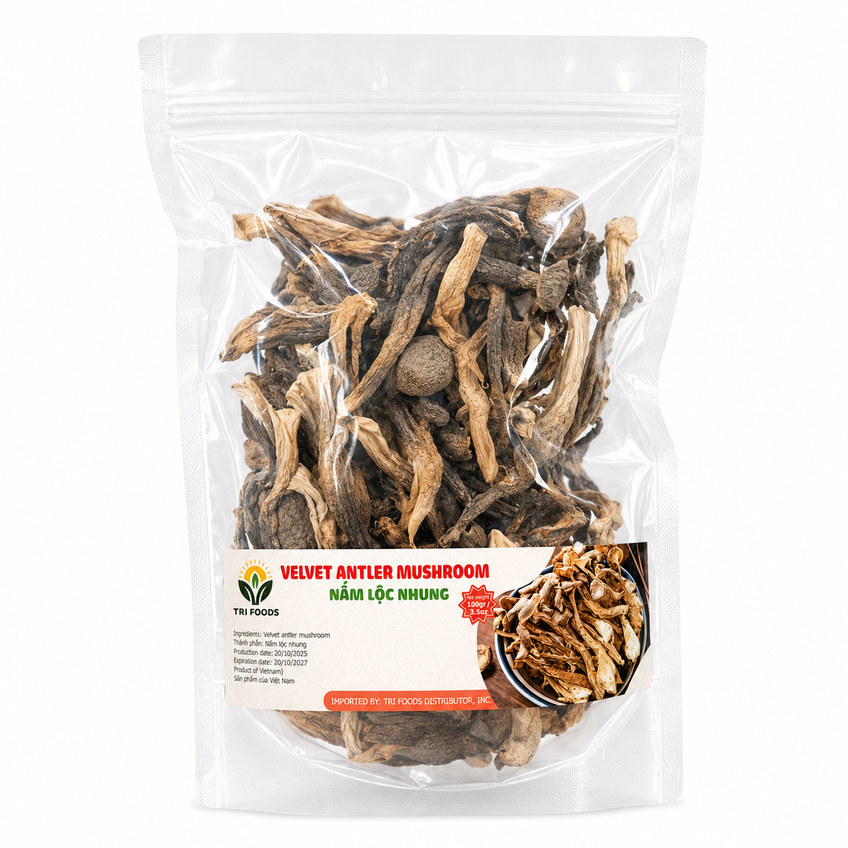 Nấm Lộc Nhung Khô | Dried Pilose Antler Mushroom