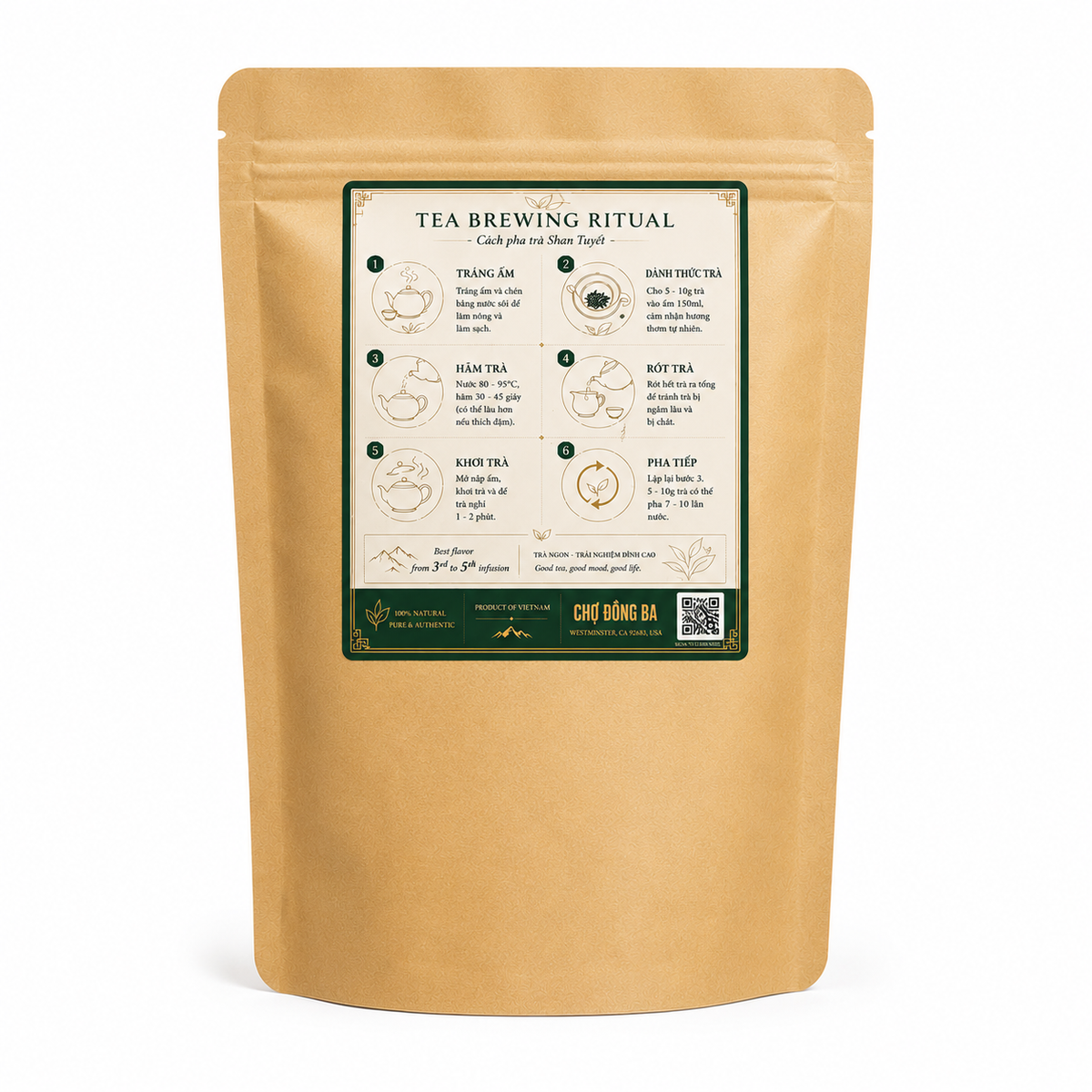 Trà Shan Tuyết Cổ Thụ | Green Tea 100g