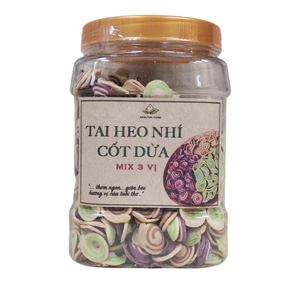 Bánh Tai Heo Nhí Cốt Dừa | Small Umbrella Cookies Mix Coconut 500g