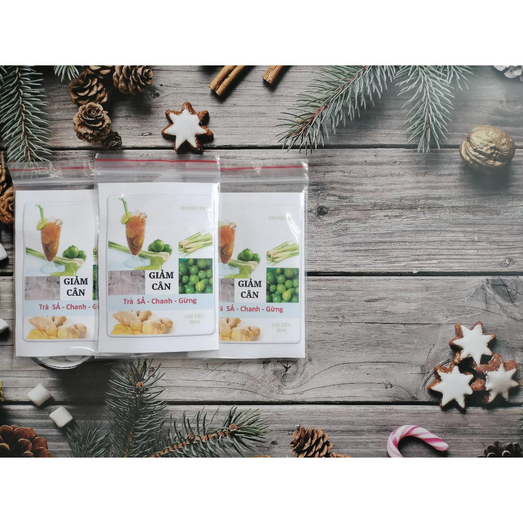 Trà Giảm Cân-Sả Chanh Gừng | Diet Tea with Lemongrass, Lime & Ginger