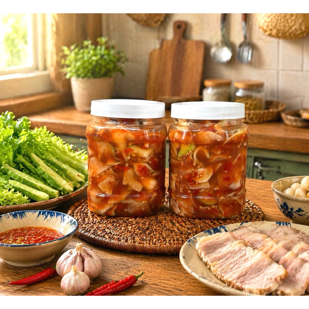 Mắm Dưa Đu Đủ Bé Ngọc | Vietnamese Pickle Vegetables 1kg