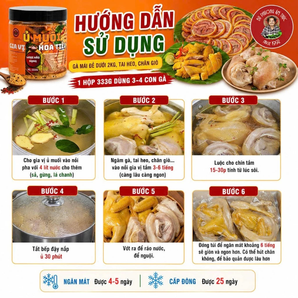 Gia Vị Ủ Muối Hoa Tiêu | Bu Phuong Sichuan Pepper Salt Seasoning 333g